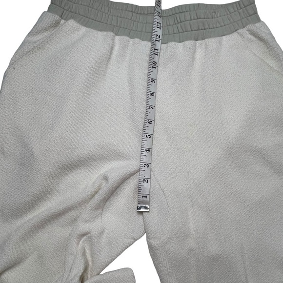 Varley Women Finley Track Pants SZ L Ivory Casual PullOn Jersey Knit Terry Cloth - Picture 8 of 11